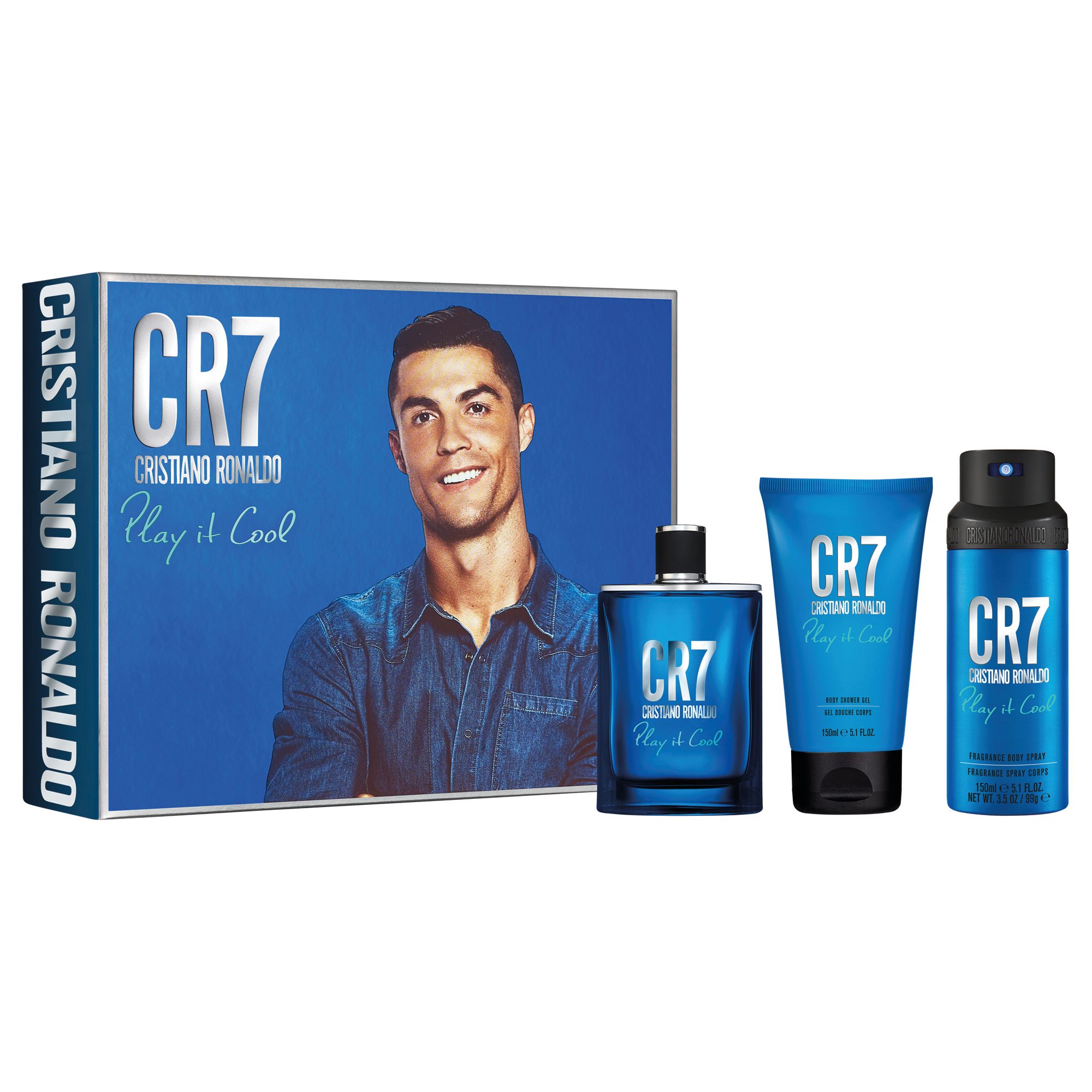 Cristiano Ronaldo CR7 Play It Cool Set Eau de Toilette + Shower Gel Body Spray 100 ml