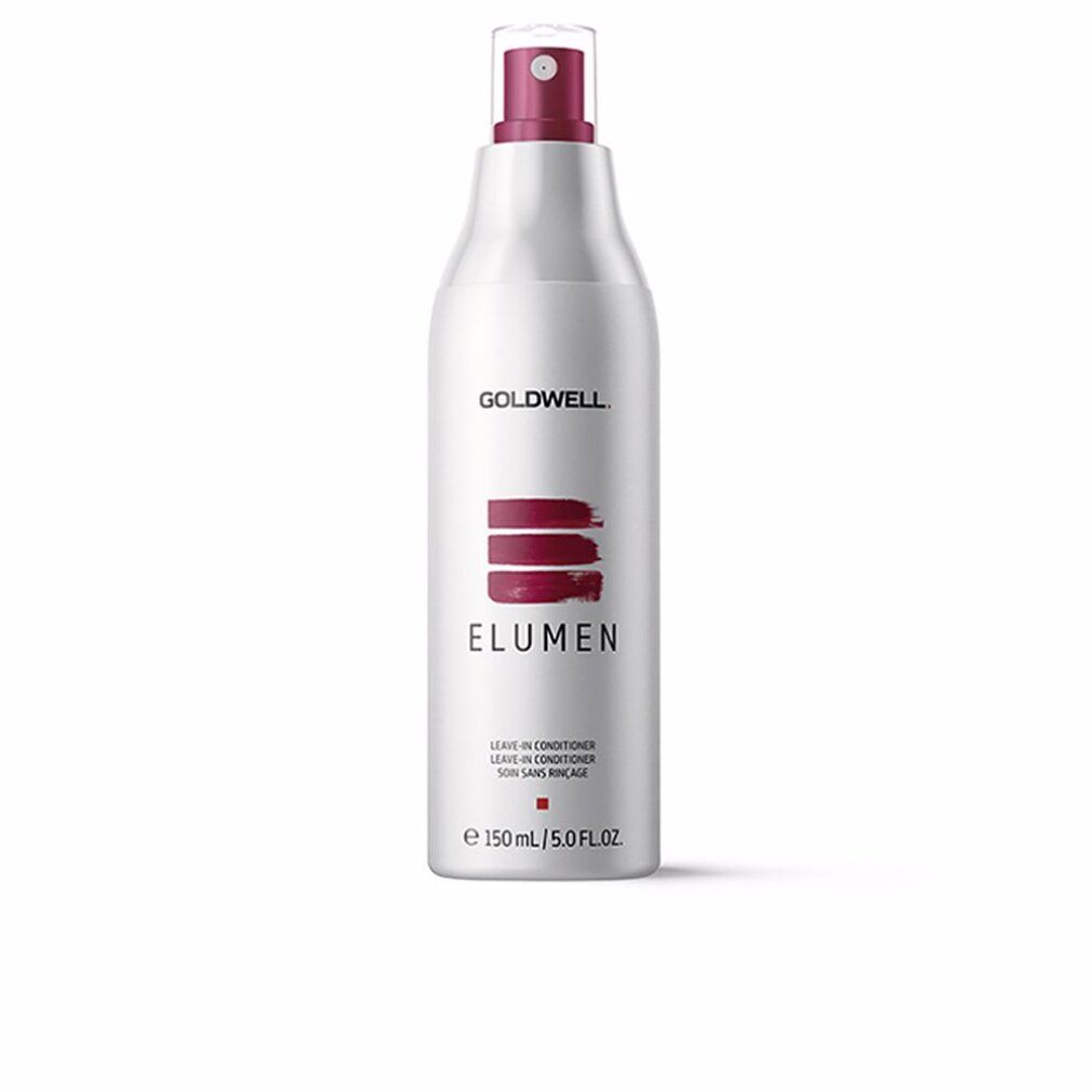 Weiße Sprühflasche mit rotem Sprühkopf. Aufschrift: Goldwell, Elumen. Text: Leave-in Conditioner. Volumen: 150 ml.