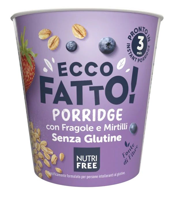 Porridge con Fragole e Mirtilli Senza Glutine Ecco Fatto - Nutrifree 5