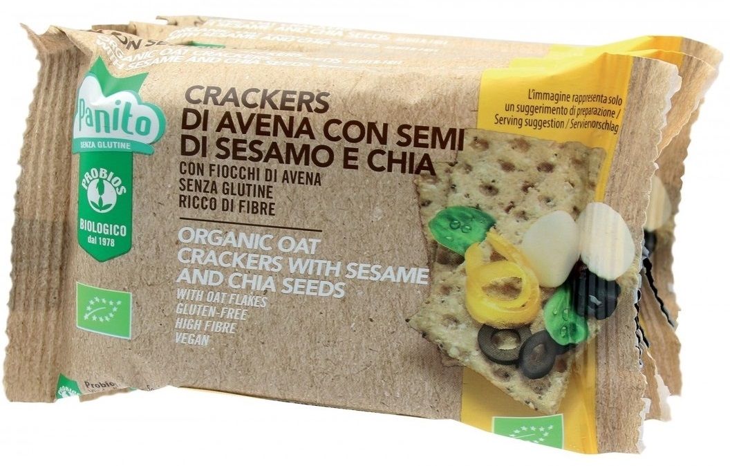 Crackers Avena con Semi di Sesamo e Chia Senza Glutine - Probios