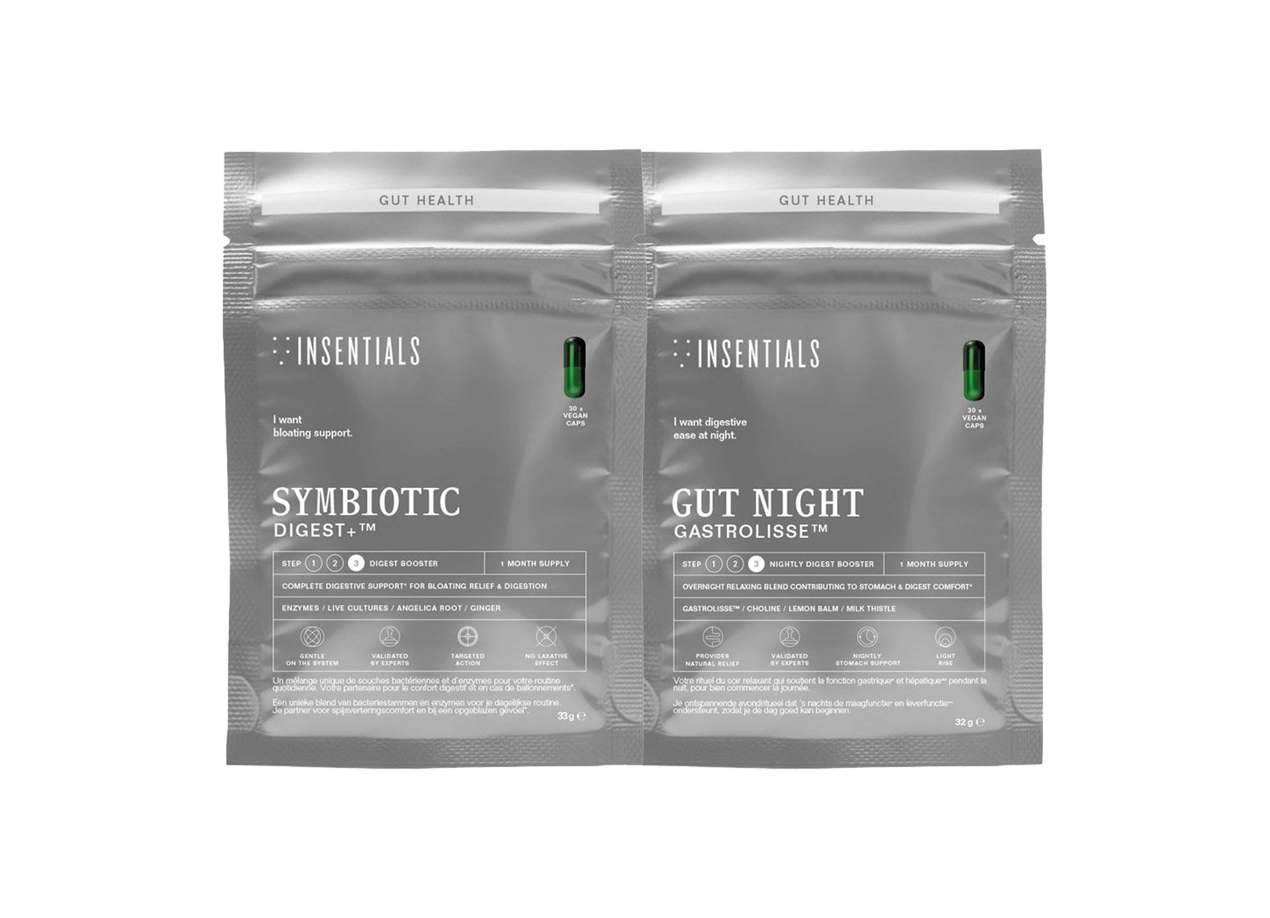 Insentials - Gut Repair Day & Night Pack - routine giorno e notte per il benessere digestivo