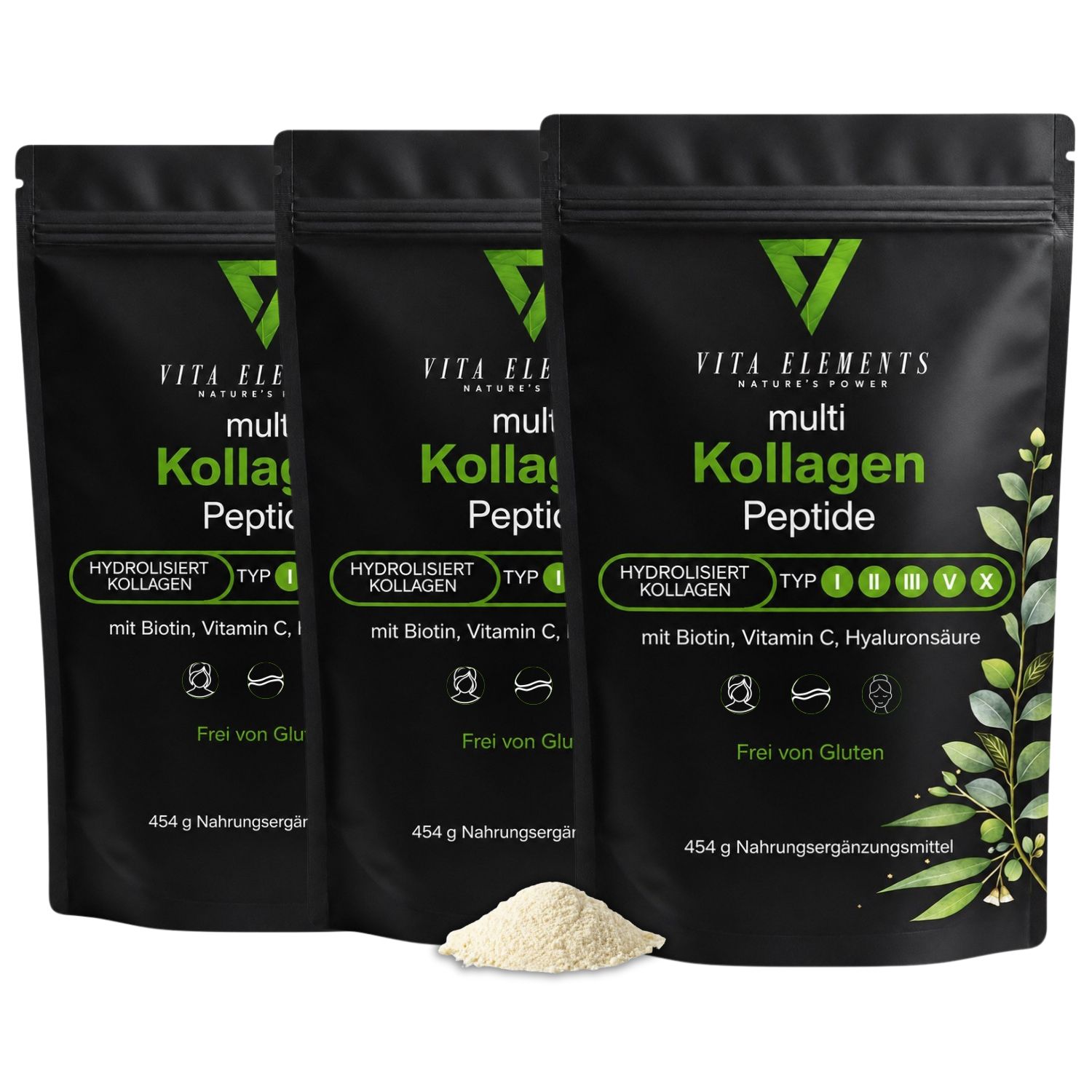 Vita Elements Kollagen Peptide Pulver 454 g