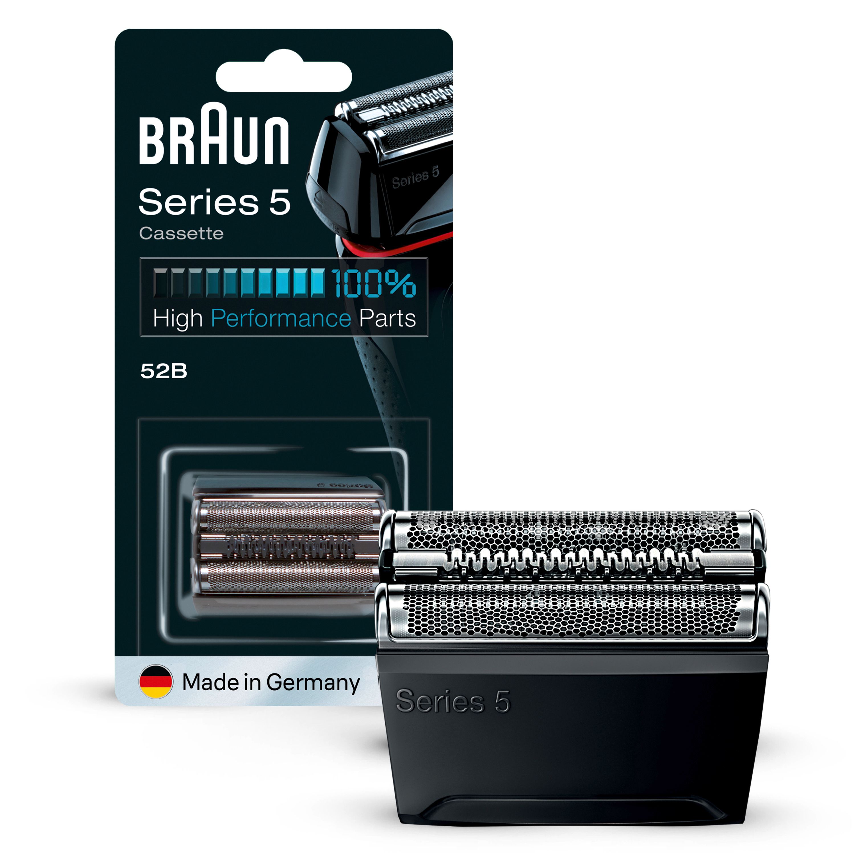 Braun - Ersatzscherkopf "Series 5 - 52B Cassette" in Schwarz