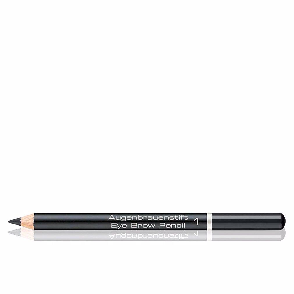 Schwarzer Augenbrauenstift mit Spitze. Aufschrift: Augenbrauenstift, Eye Brow Pencil, 1.