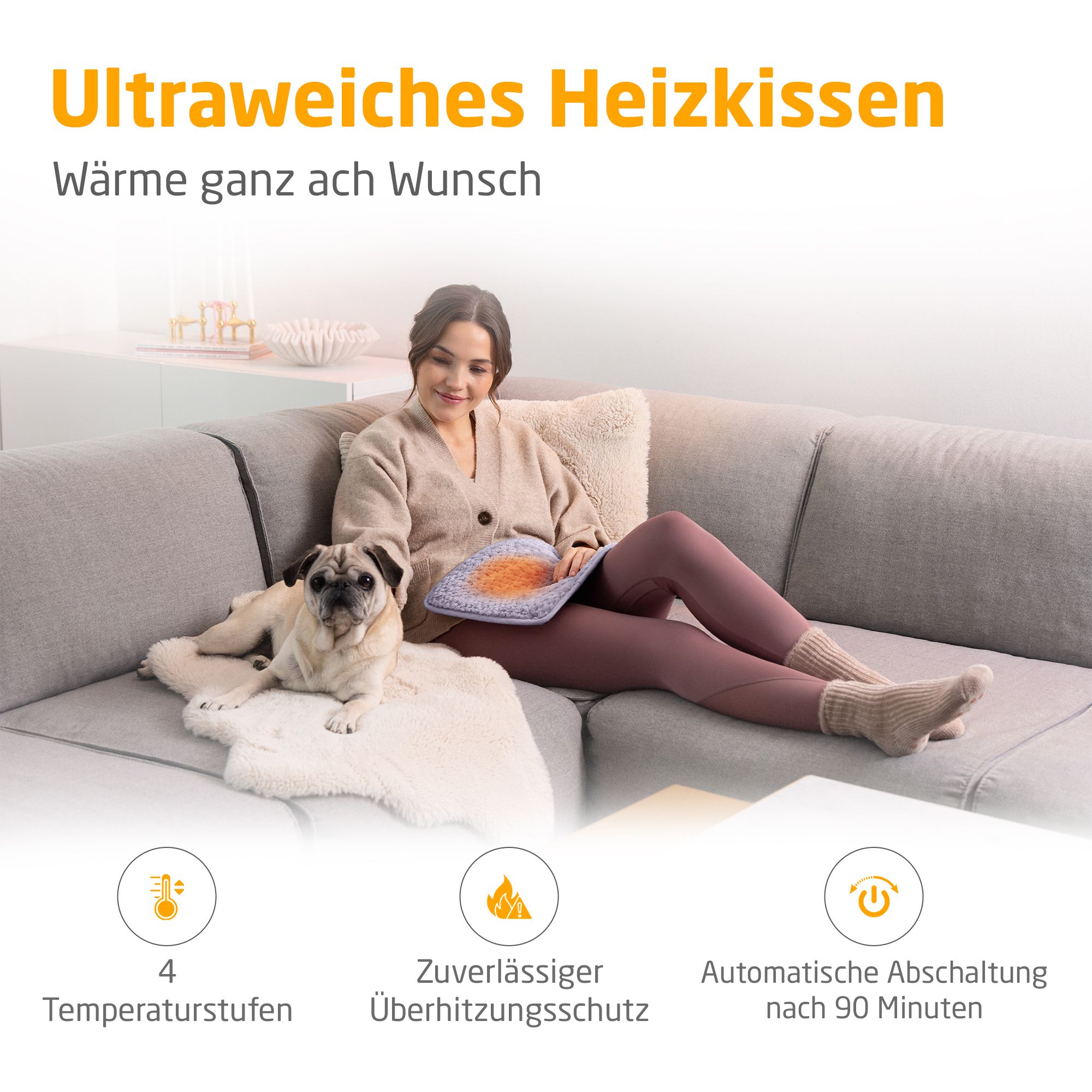 medisana HP 518 Heizkissen - light purple