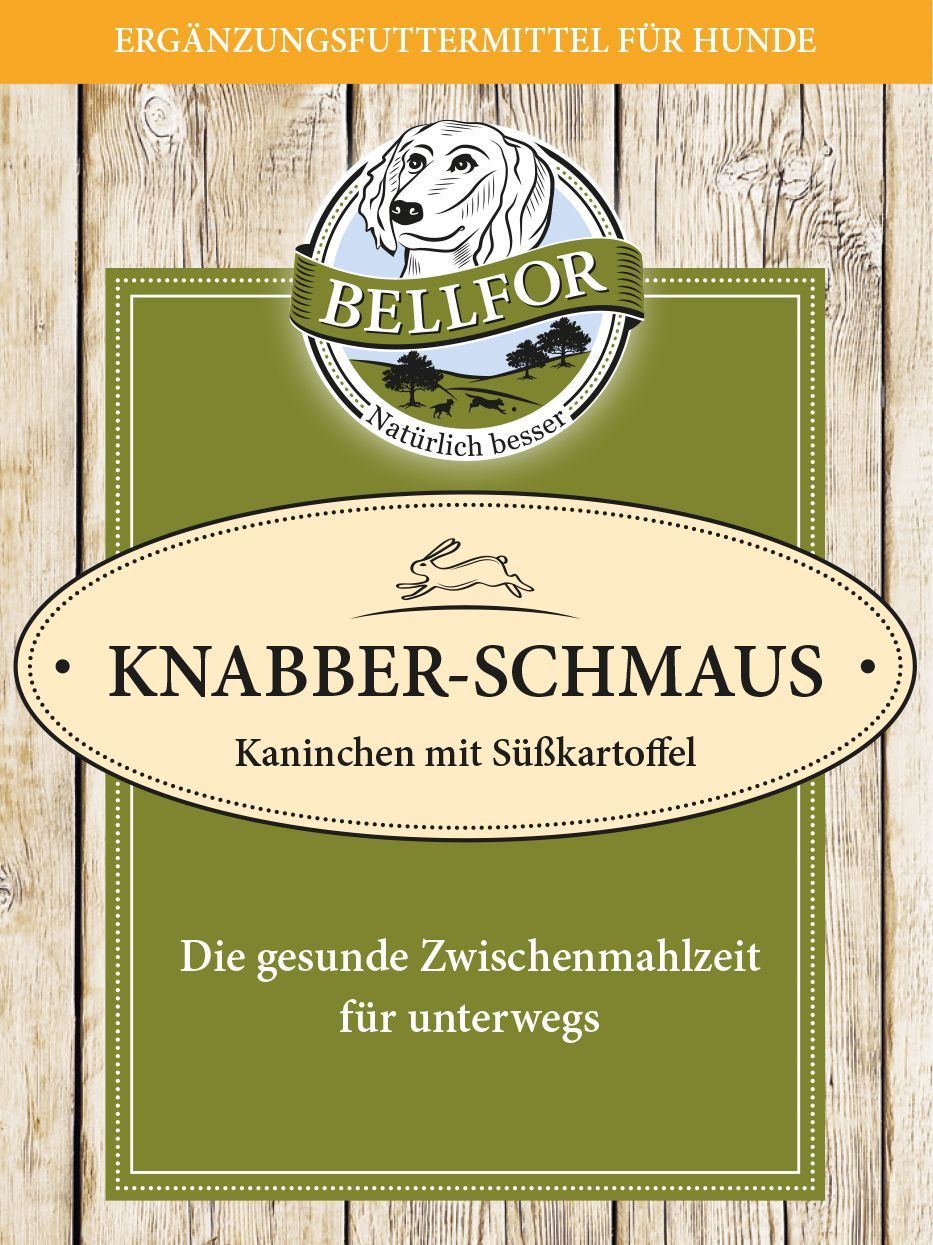 Bellfor Hundekekse mit frischem Kaninchenfleisch - Knabber-Schmaus