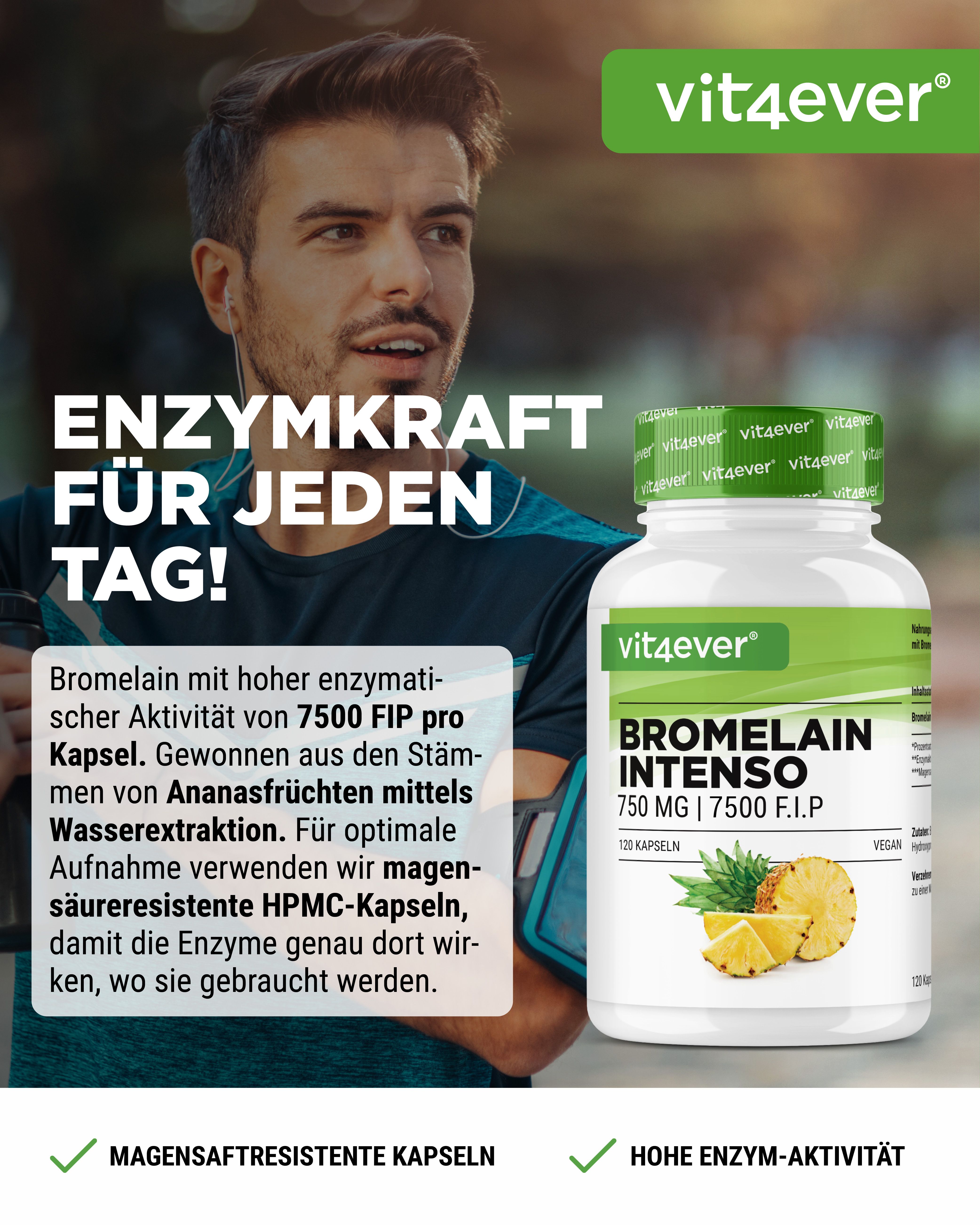 vit4ever Bromelain Intenso 7500 F.I.P