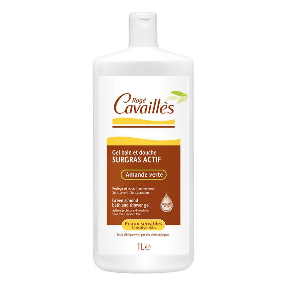 Rogé Cavaillès Gel Bain et Douche Surgras actif Amande verte