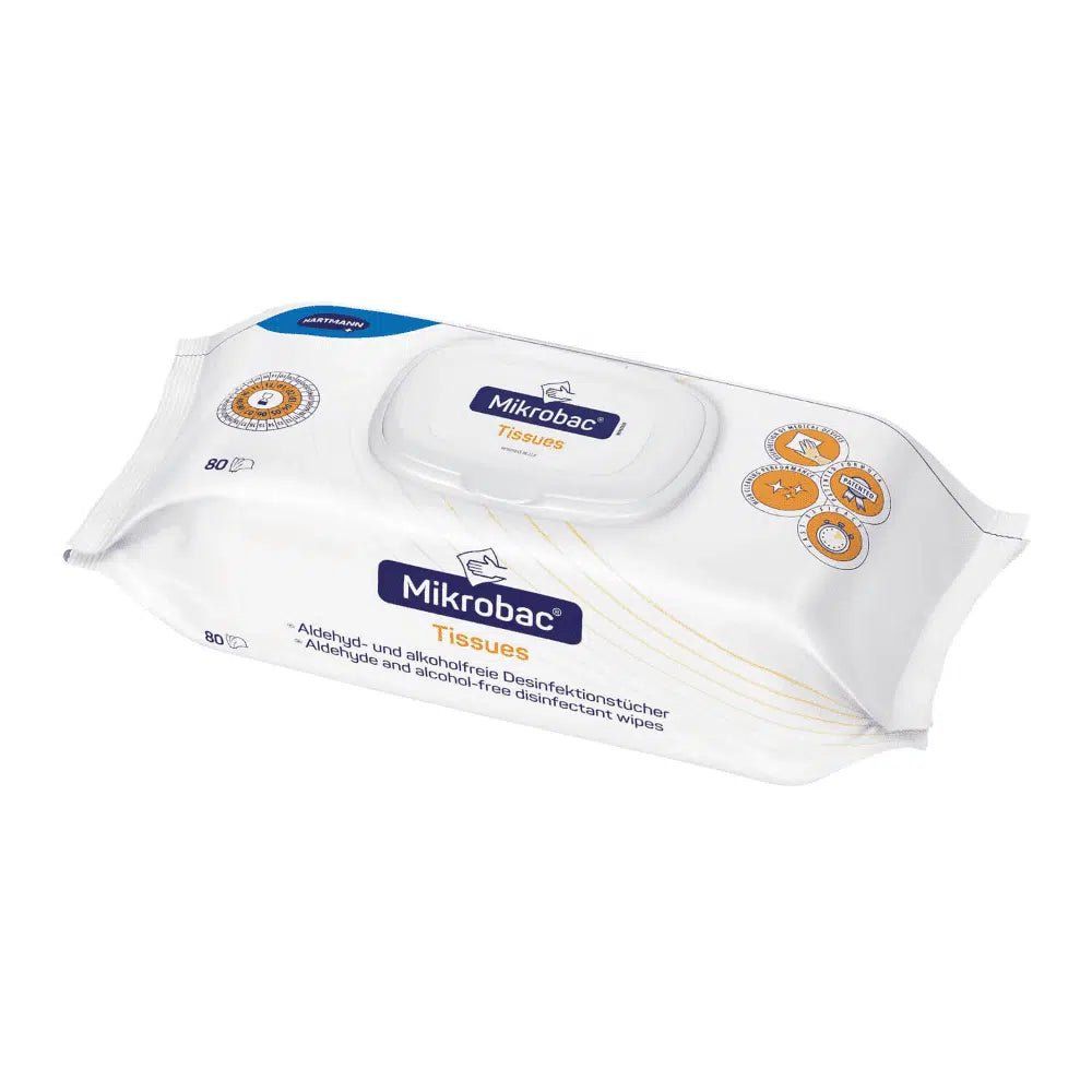 BODE Mikrobac Tissues Desinfektionstücher Flowpack, 80 Stück.