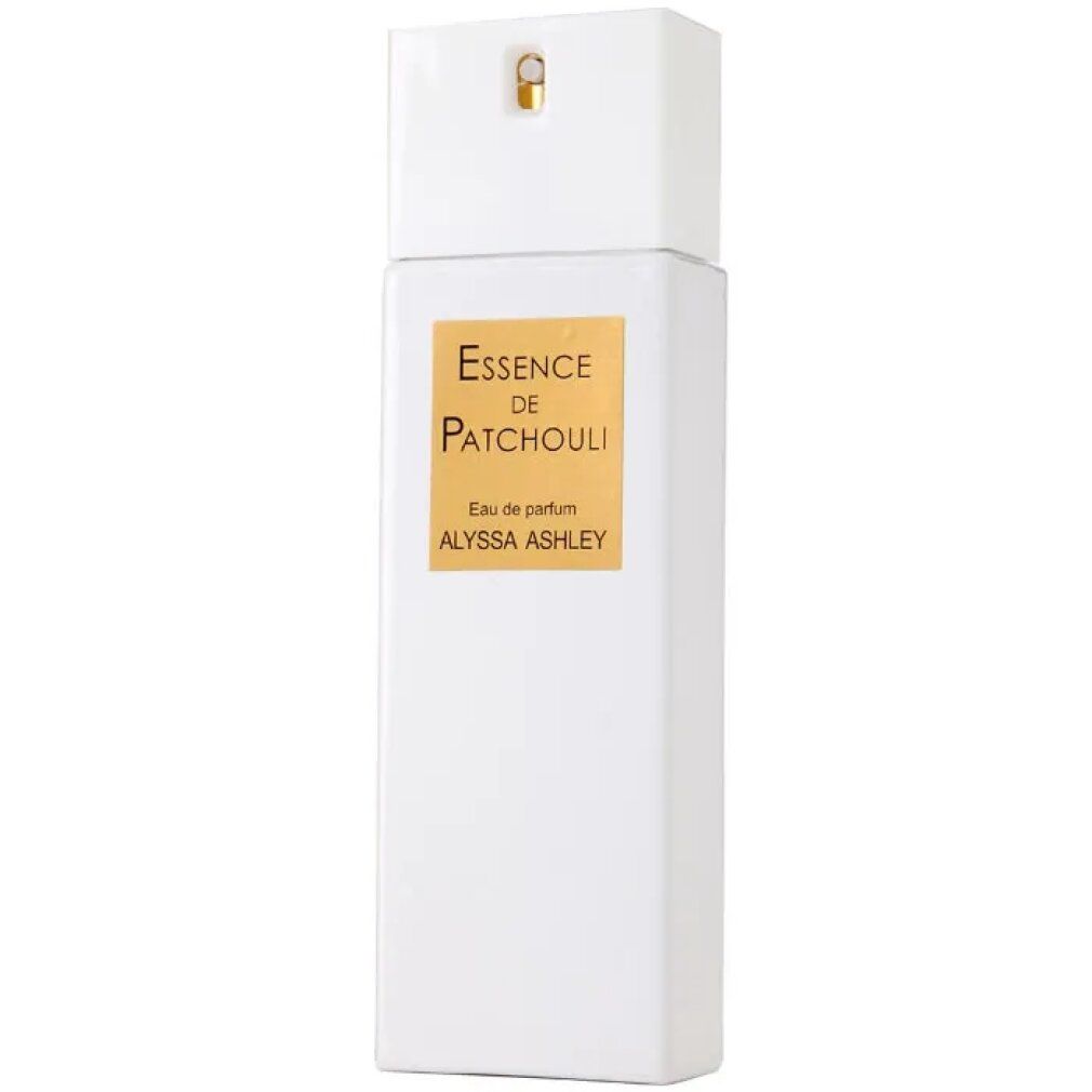 Alyssa Ashley Essence De Patchouli Eau de Parfum Spray, weiße Flasche.