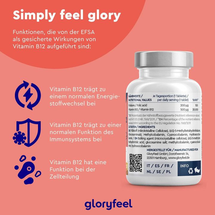 gloryfeel® Vitamin B12 - 500 µg