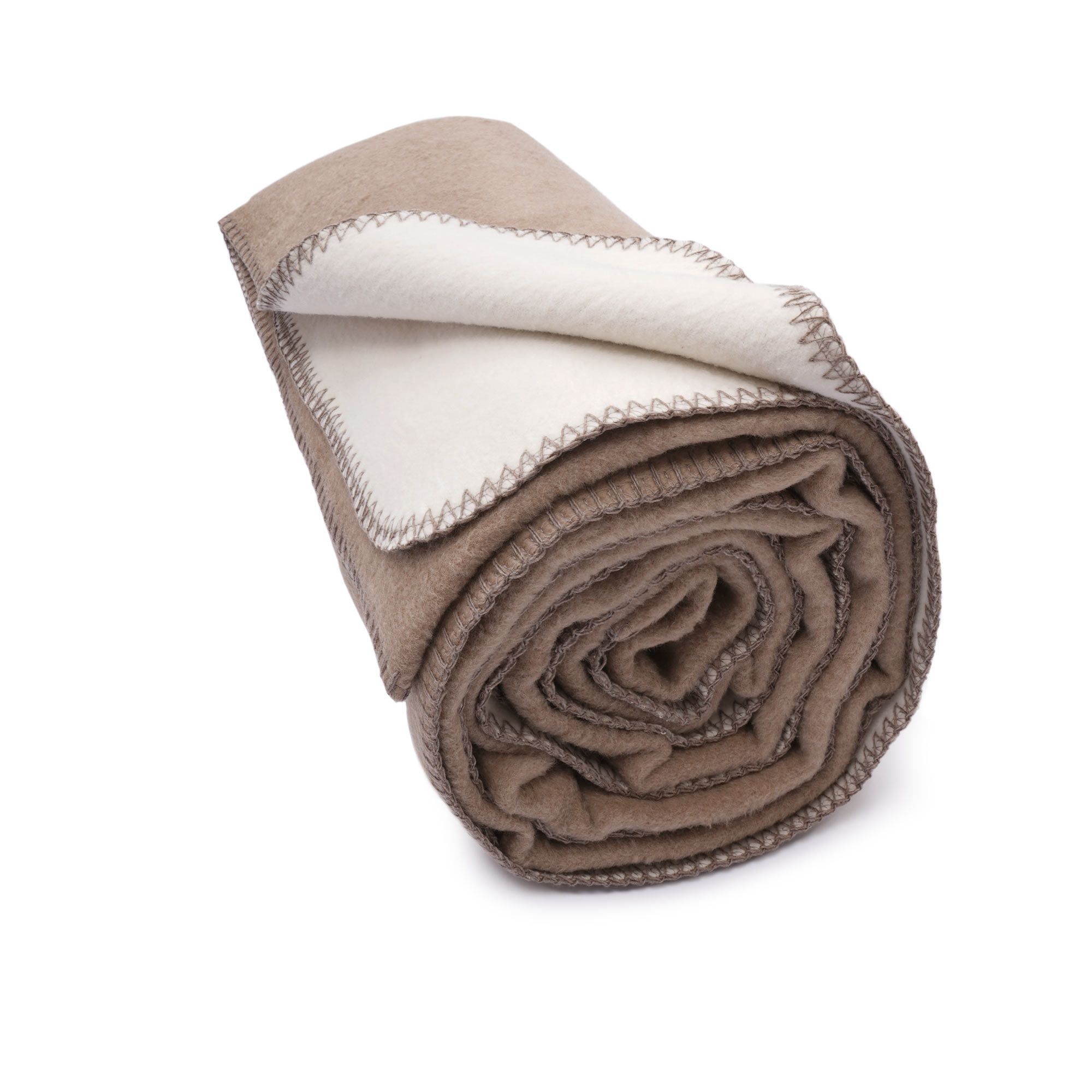 yogabox Yogadecke / Meditationsdecke zweifarbig - 200 x 150 x 1,0 cm - spago / natur