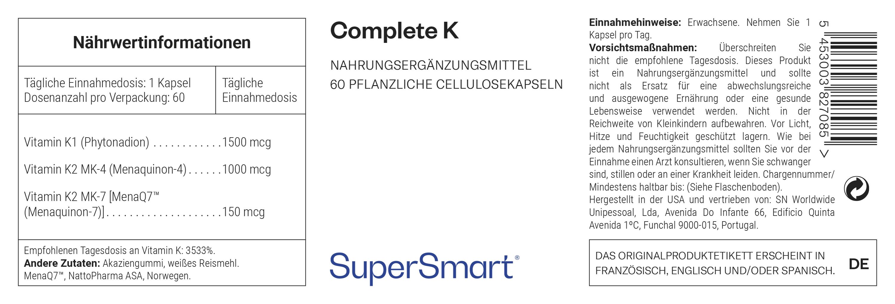 Komplette K-Formel - SuperSmart