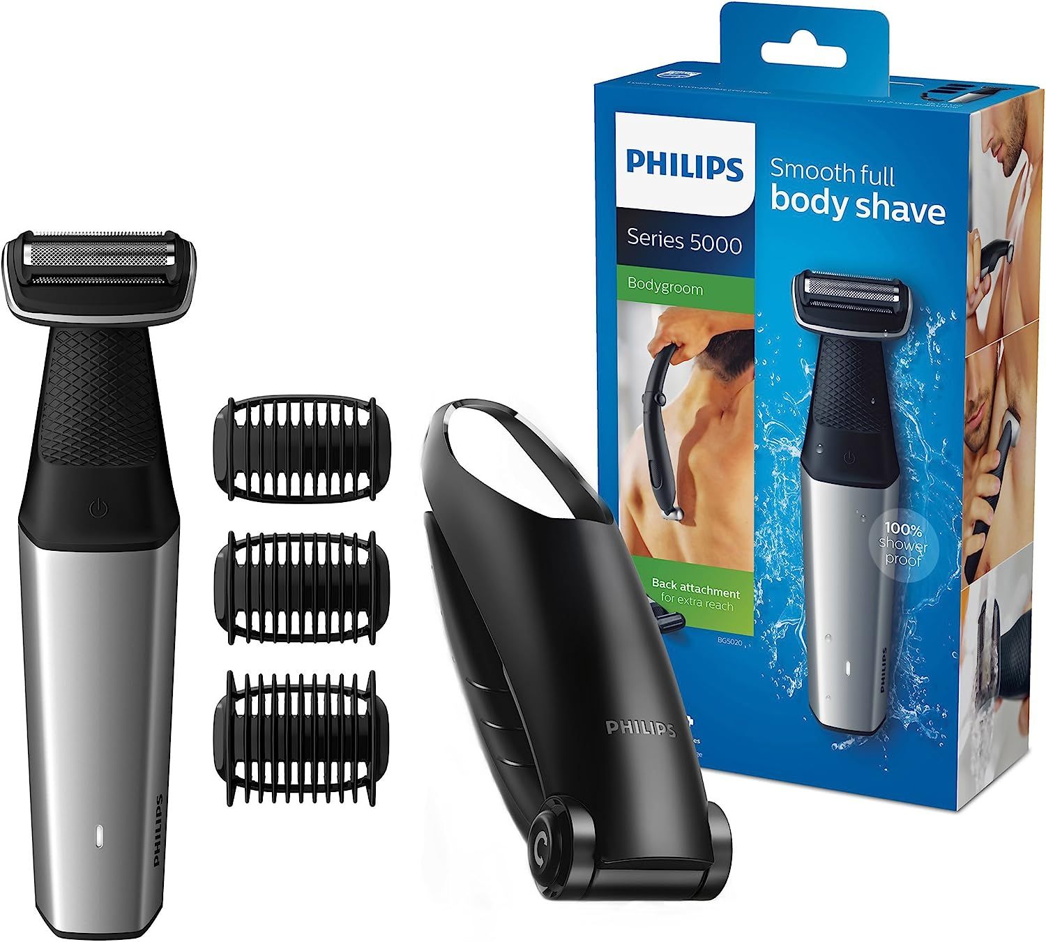 Philips Bodygroom Series 5000 mit Aufsatz für Rückenhaarentfernung