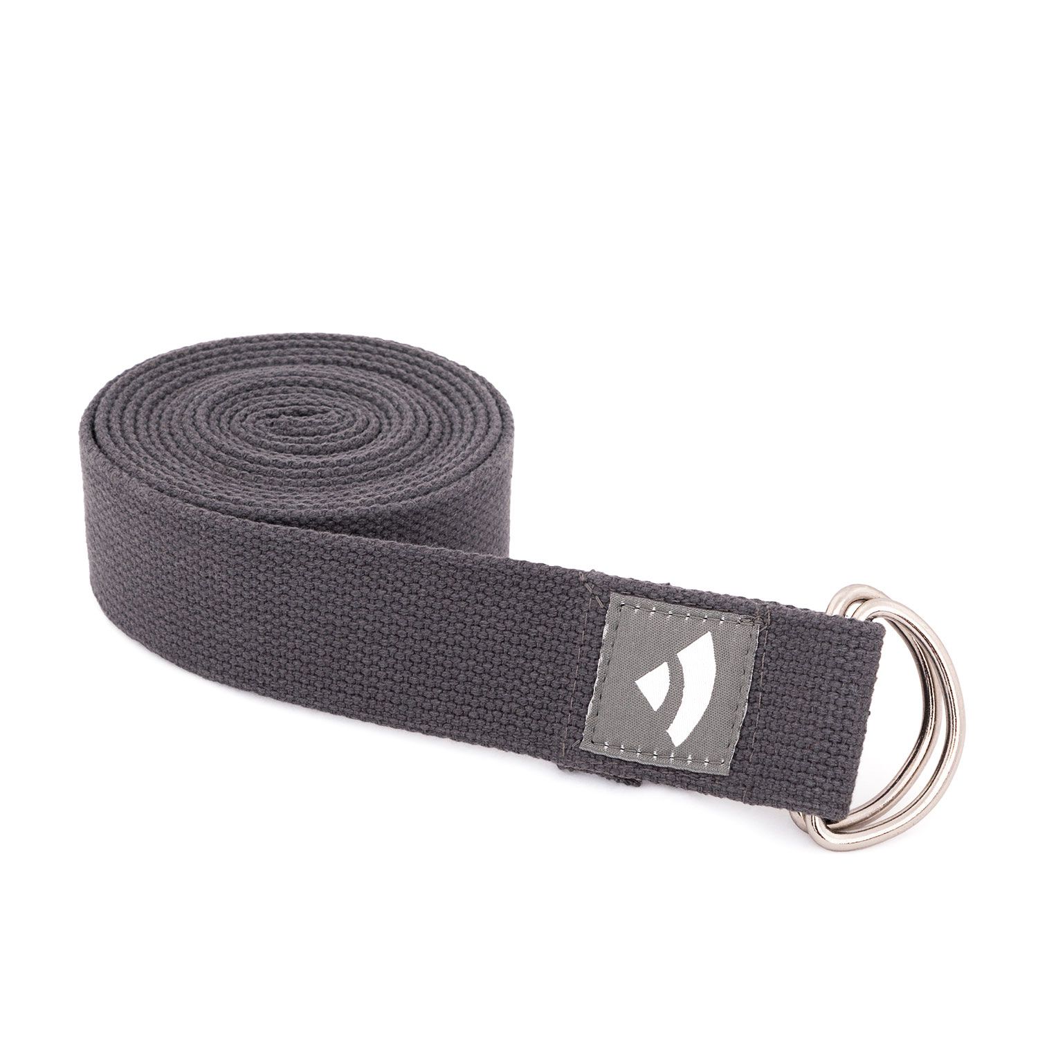 Yogagurt Asana Belt, Metallringe Baumwolle anthrazit 910-Mra