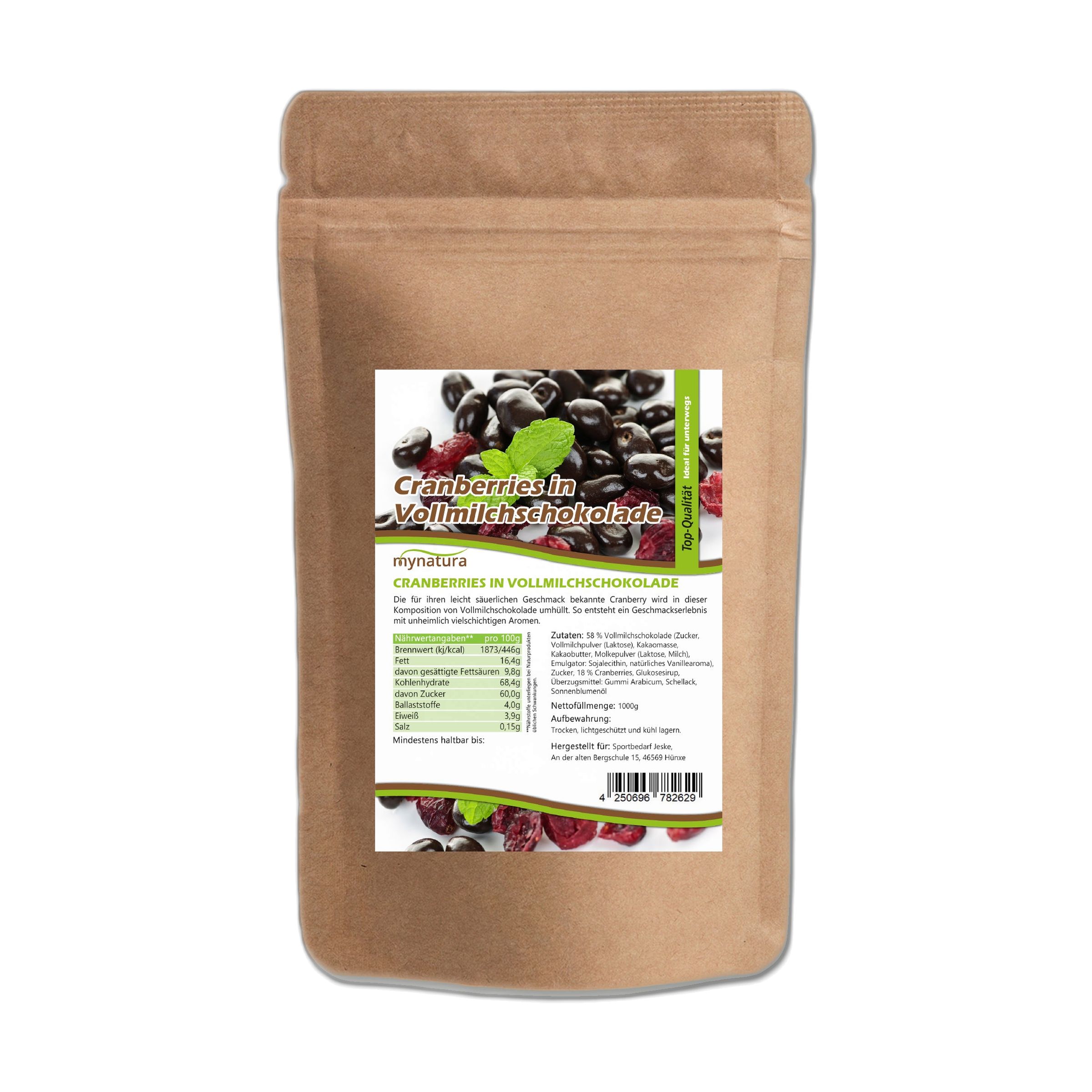 Mynatura Cranberries mit Vollmilchschokolade 1 St