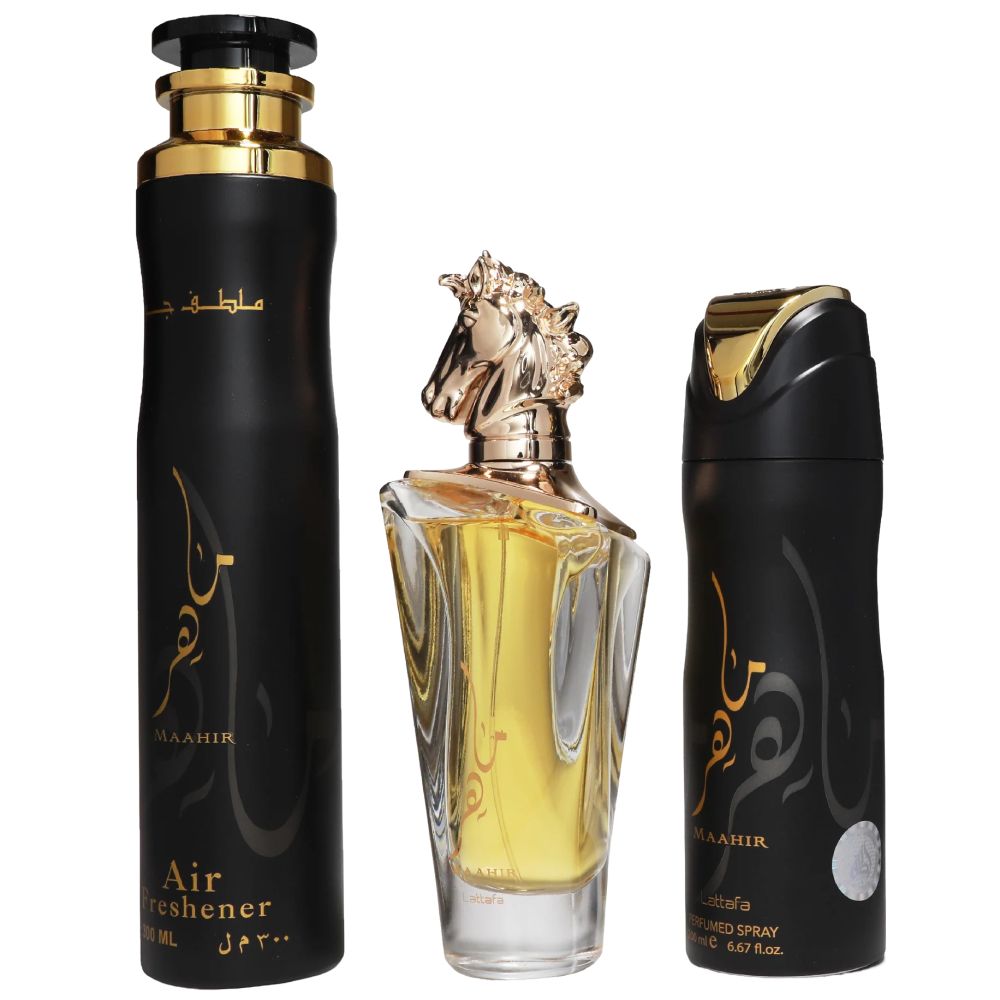Lattafa - Maahir Geschenkset - Eau de Parfum -  Deodorant -  Lufterfrischer