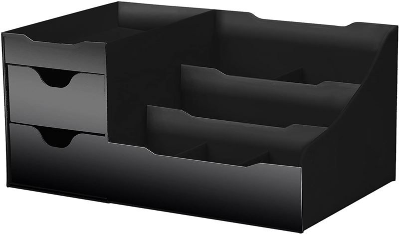 UNIQ Organizer für Make-up und Hautpflegeprodukte - 9 Fächer - Schwarz