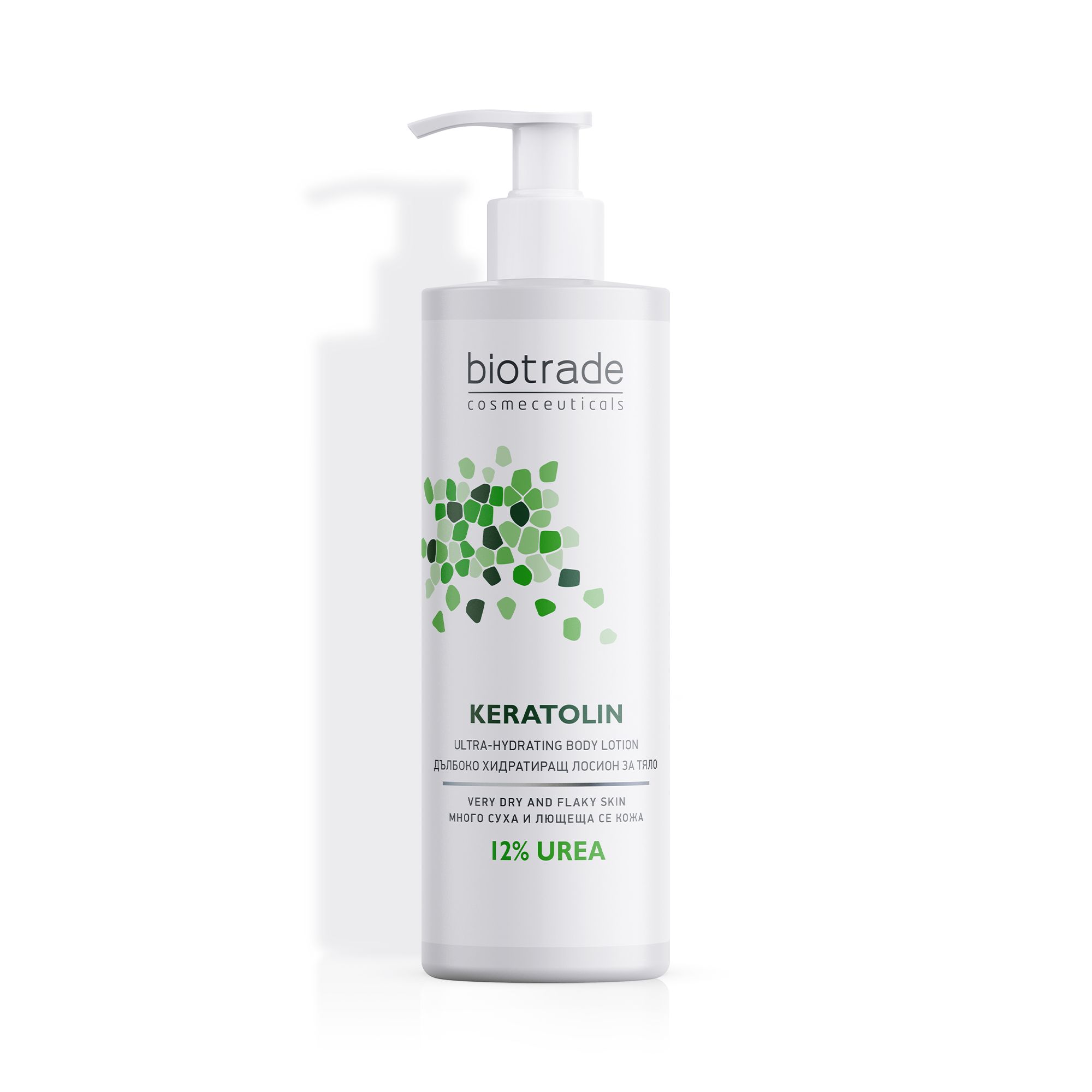 Keratolin Lozione Corpo Ultra Idratante con 12% Urea, Lenitivo per Pelli Molto Secche e Screpolate