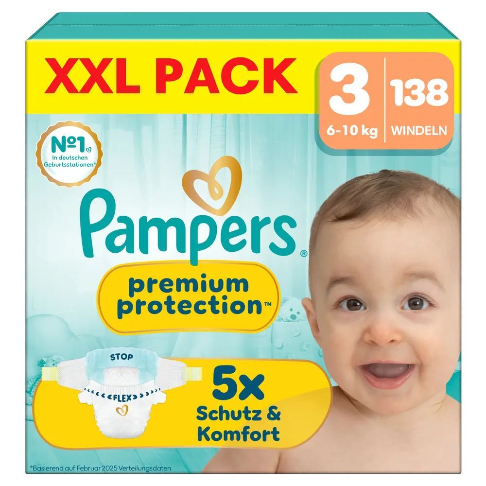 Pampers Premium Protection Gr.3 Midi 6-10kg Windeln XXL Pack 138 St