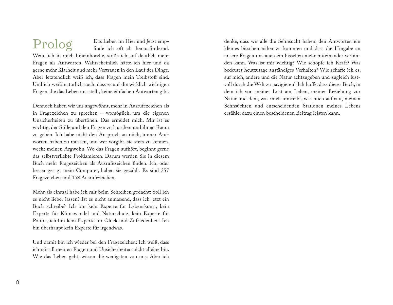 Buchseite mit Text. Fließtext in deutscher Sprache. Überschrift: "Prolong".
