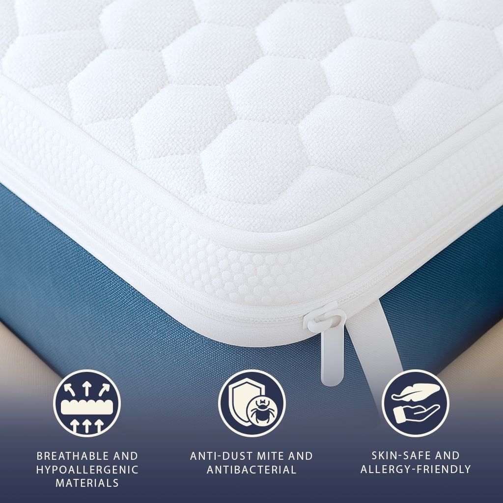 The White Stone Matratzentopper 90x190 aus Memory Foam mit Höhe 5 cm
