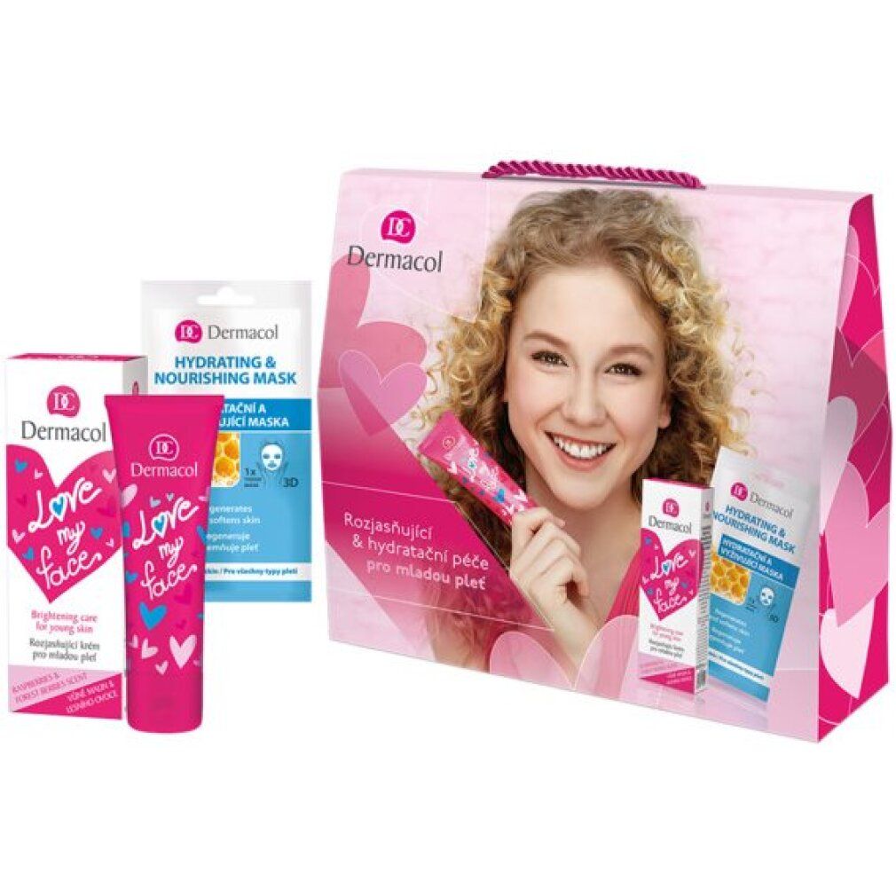 Love My Face Womenas Geschenk-Set Textil feuchtigkeitsspendende Maske