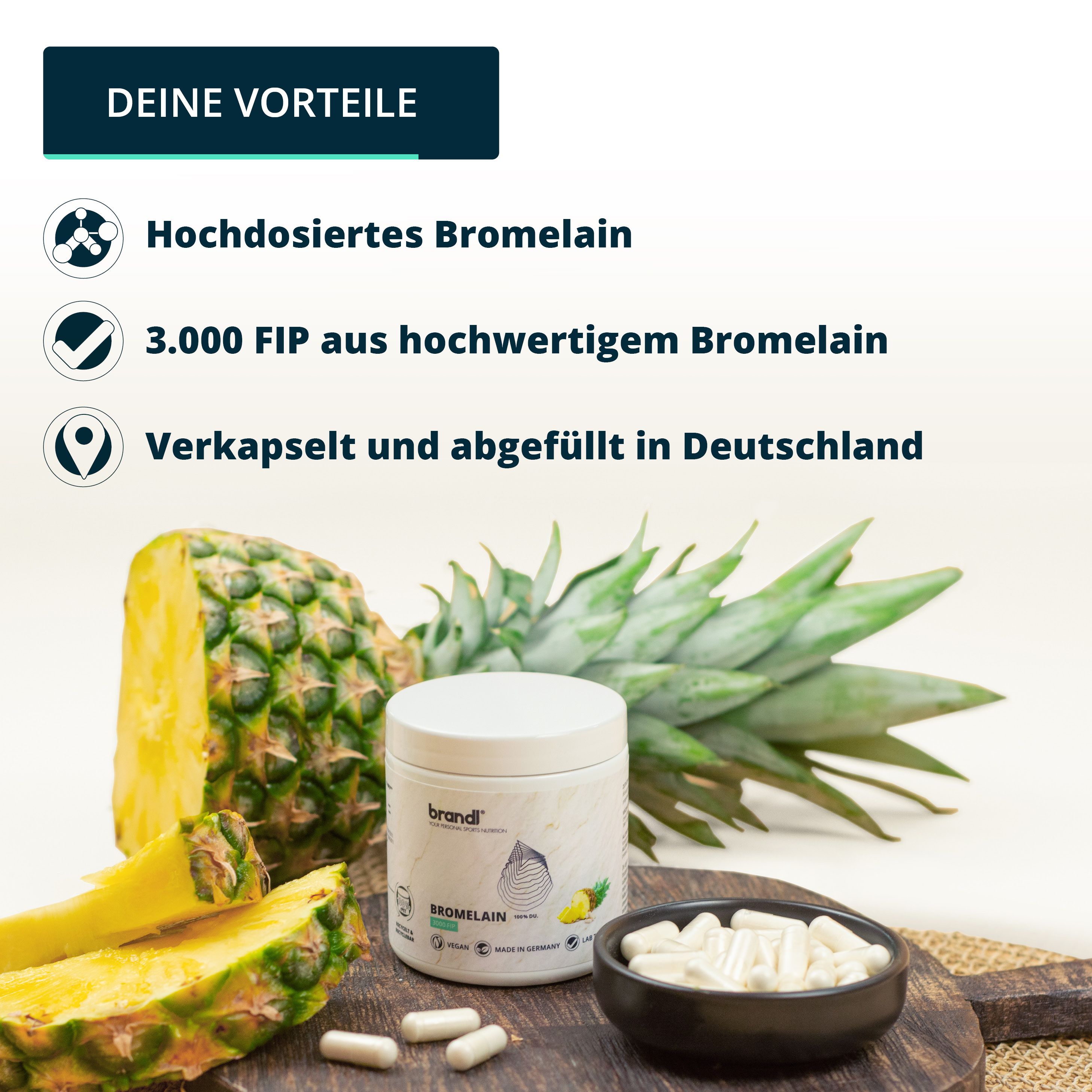 brandl® Bromelain Natürliche Enzyme aus der Ananas 120 St SHOP APOTHEKE