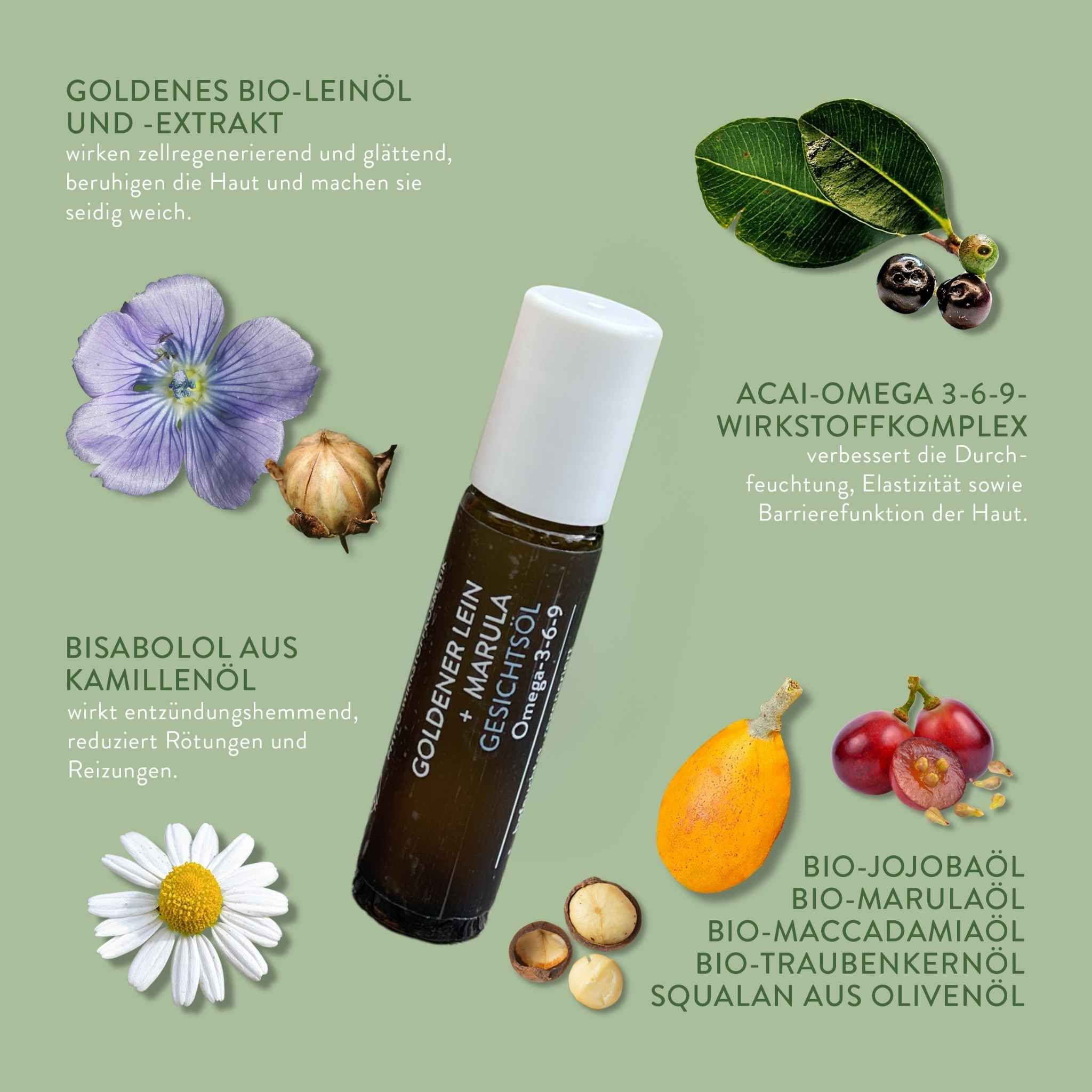LICHTGRÜN® Roll-On Gesichtsöl Bio Omega-3-6-9