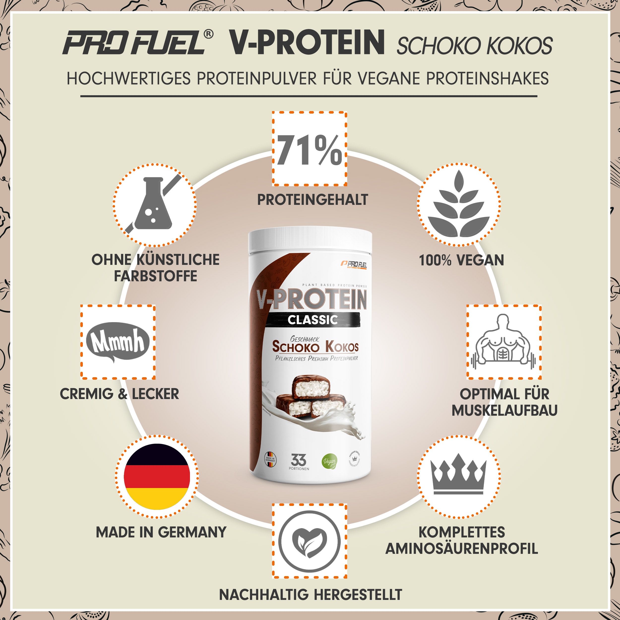 ProFuel - V-Protein Classic 1000 g Pulver