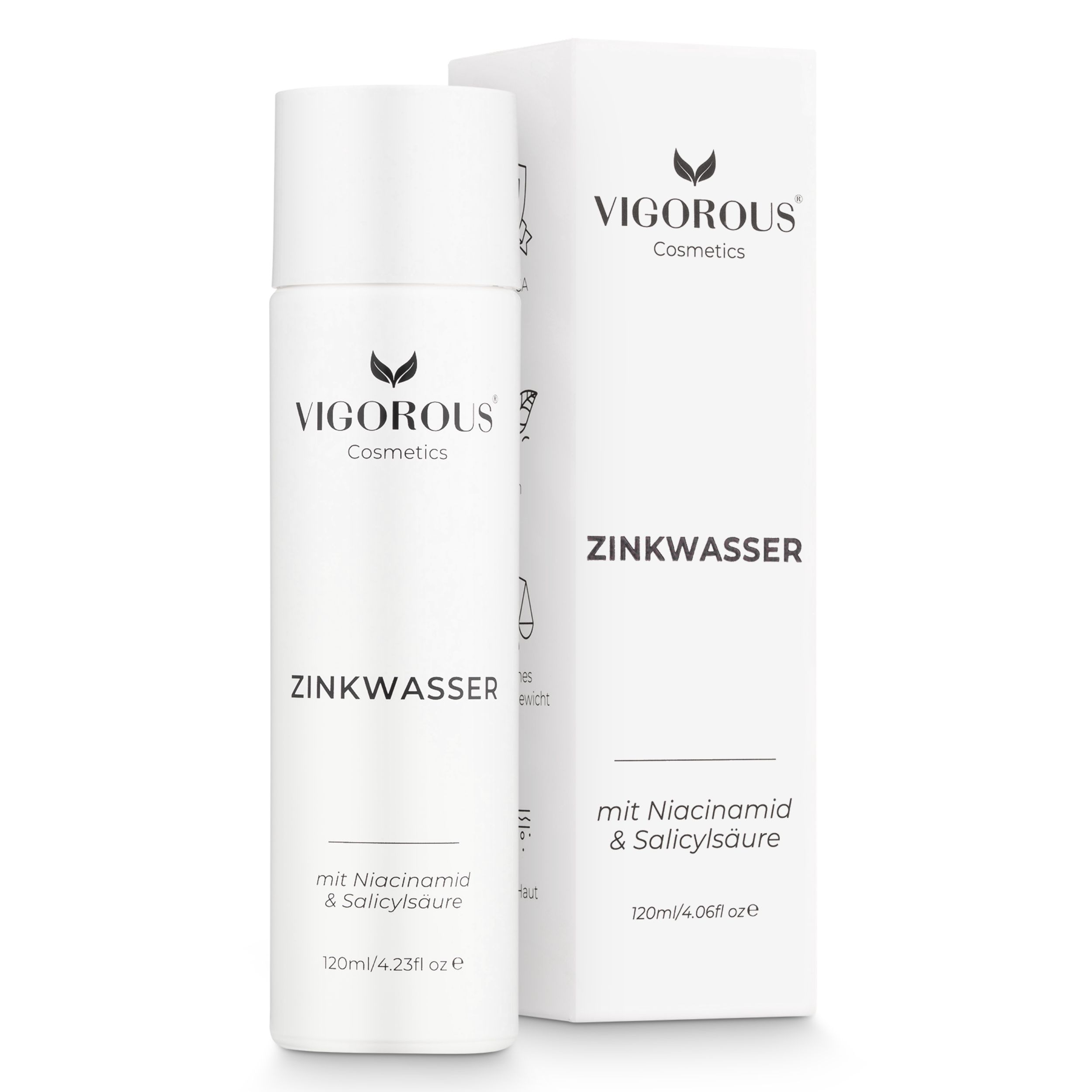 VIGOROUS® Zinkwasser – klärt Poren tiefenrein, bekämpft unreine Haut & Pickel