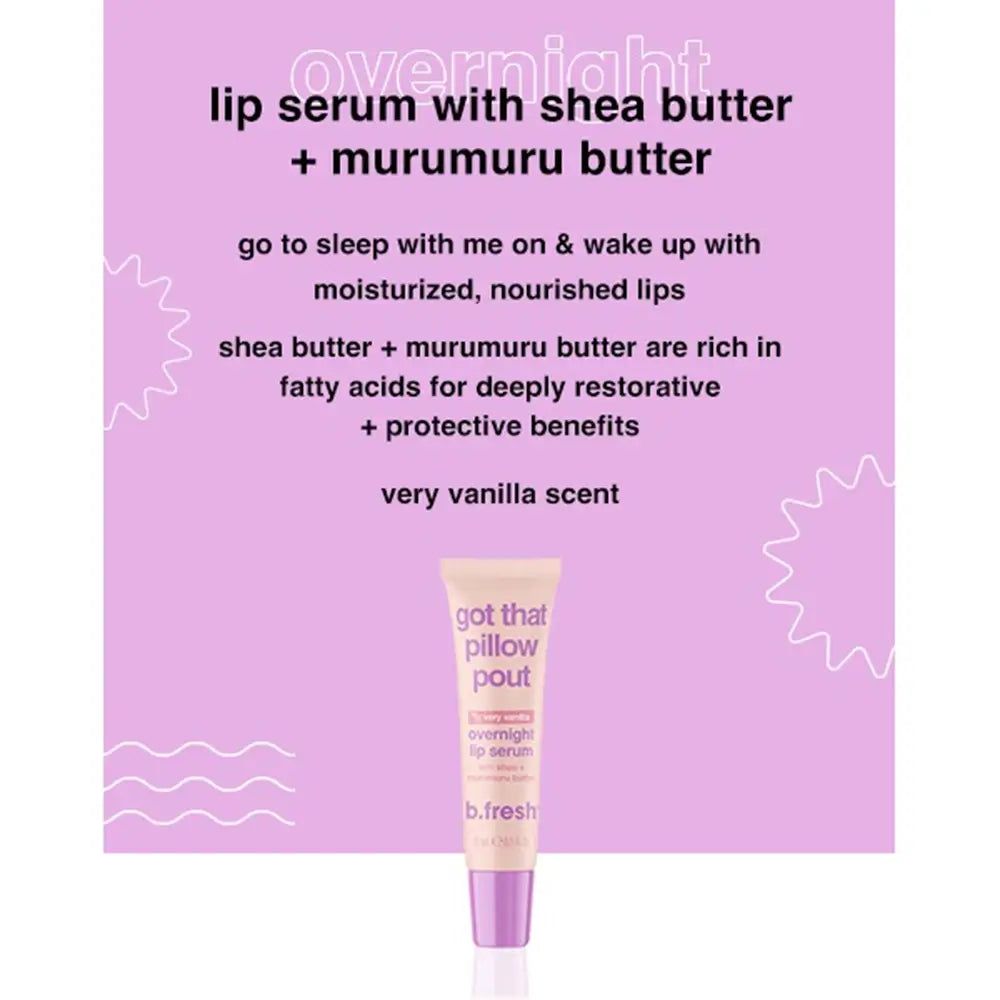 Overnight Lip Serum mit Sheabutter und Murumurubutter.