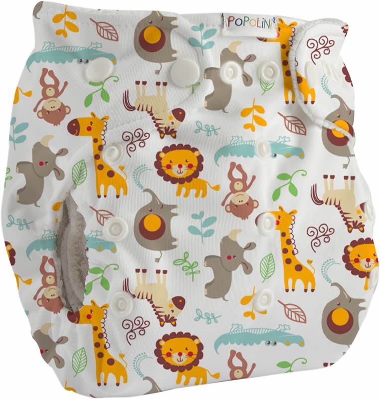 Popolini Snap2Fit Onesize-Überhose Wildlife 1 St