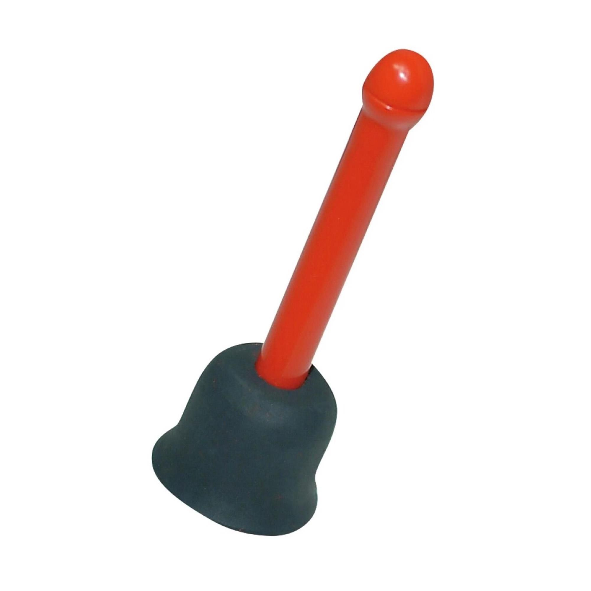 Dunkelgraue, glockenförmige Basis mit rotem Applikator. Der Applikator hat einen zylindrischen Schaft und eine abgerundete Spitze.