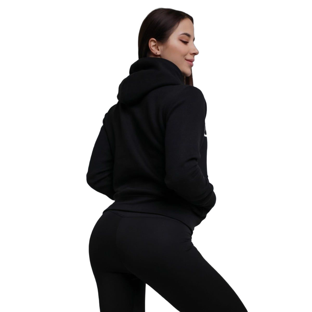 GymBeam Hoodie Damen Regular Langarm mit Kapuze und Taschen Black