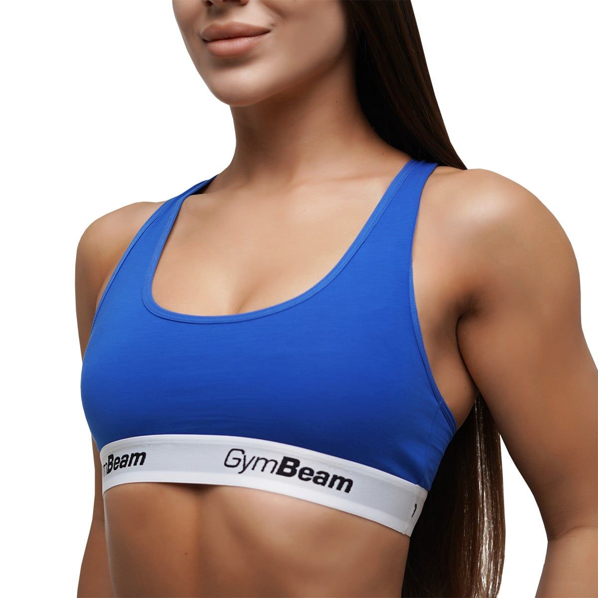 GymBeam Sport-BH Damen ohne Reißverschluss mit breiten Trägern, Royal Blue