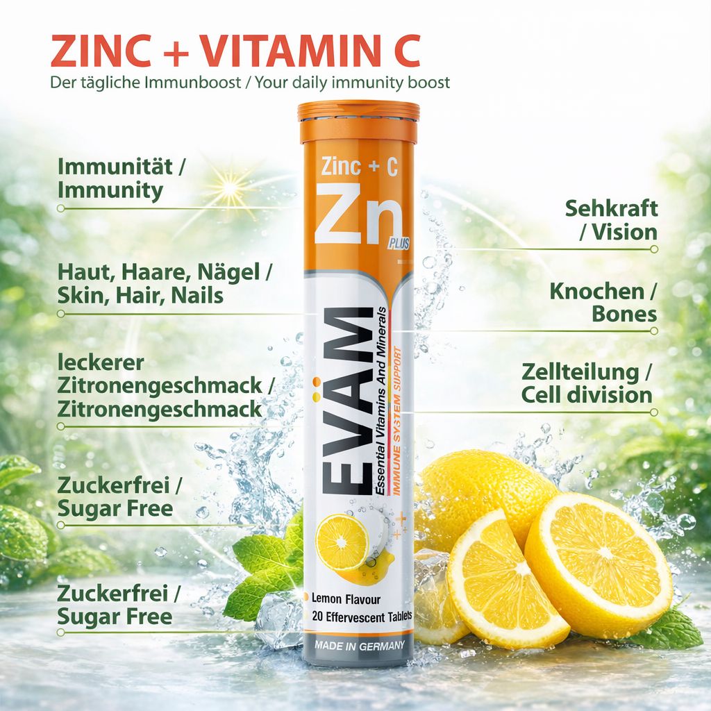 EVÄM Vitamin C + Zink Brausetabletten - 2 Set