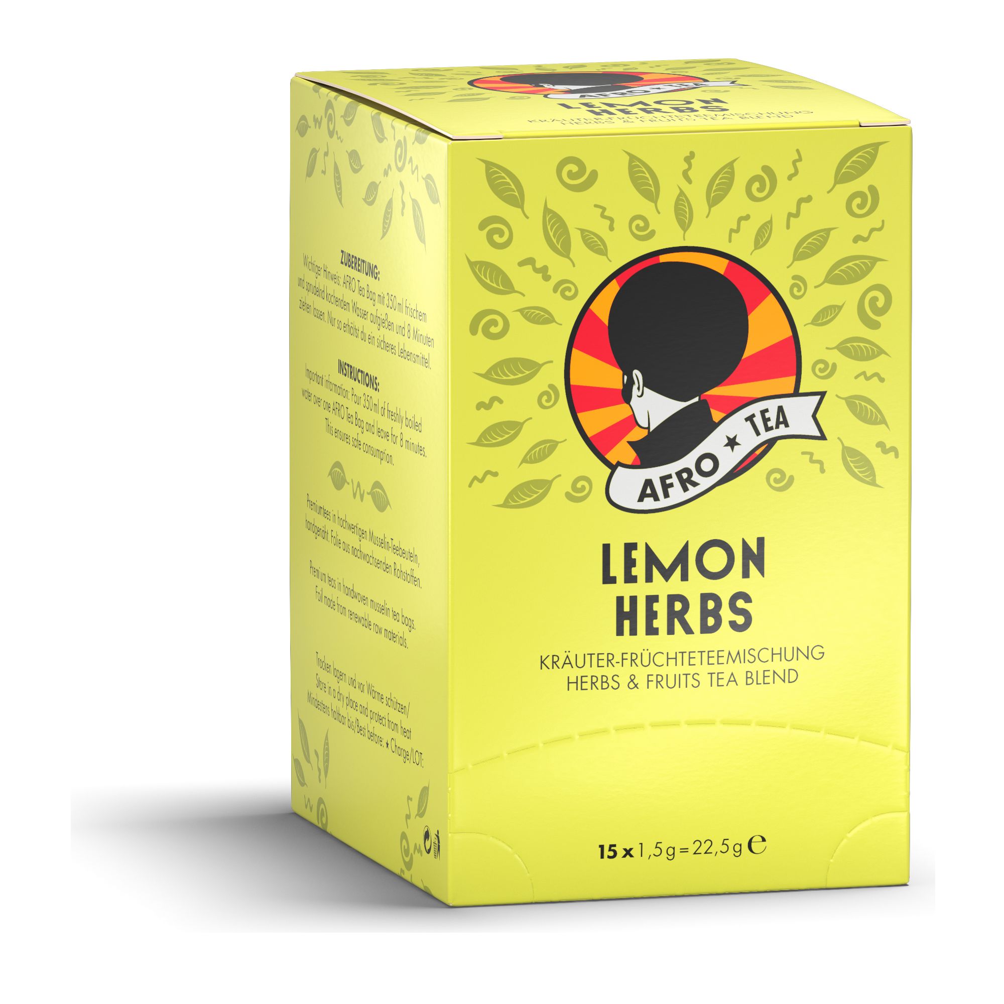 AFRO TEA Lemon Herbs Früchte & Kräuter Tee Mischung - Premium Tee