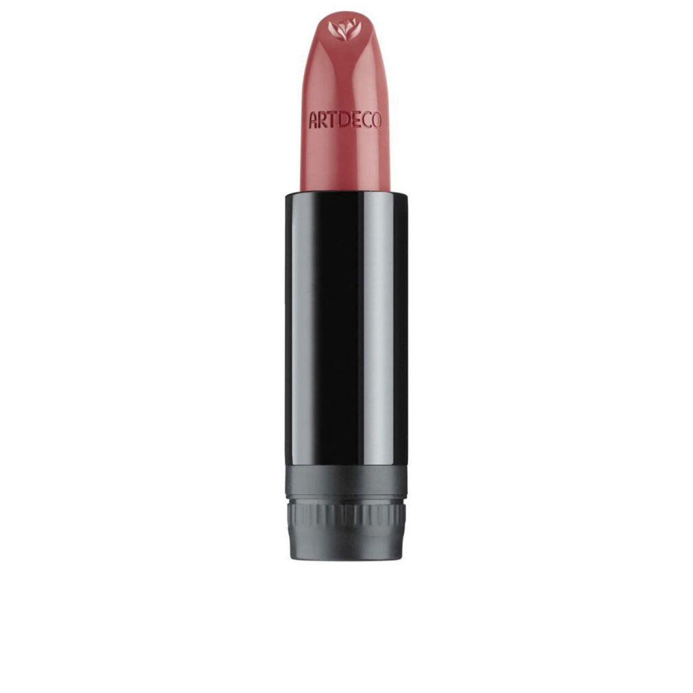 Artdeco Green Couture Lippenstift-Nachfüller. Schwarzer Stift, rosafarbene Lippenstiftspitze mit Logo. Aufschrift "ARTDECO".