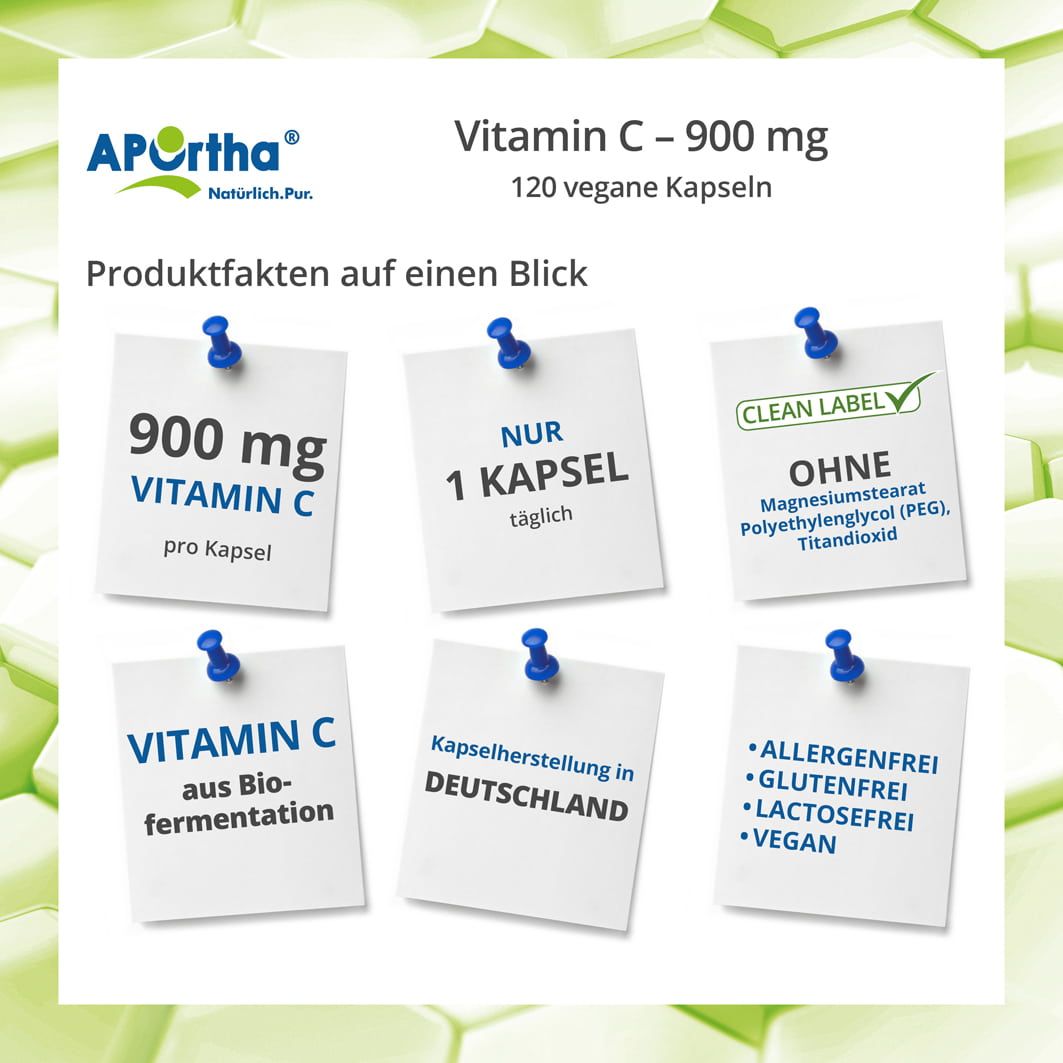 APOrtha® Vitamin C Kapseln - 900 mg 120 St