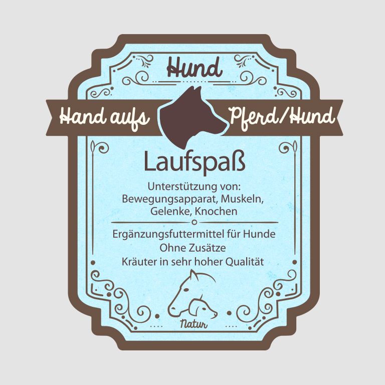 Hand aufs Pferd/Hund Arthrose Kräuter Laufspaß