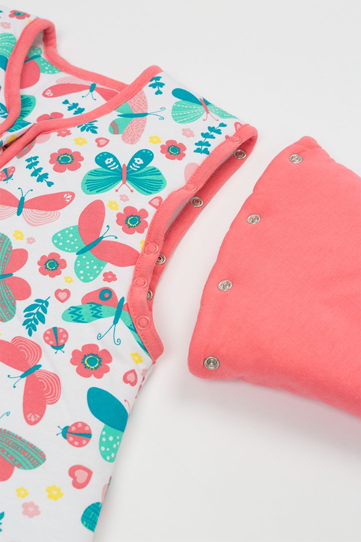 schlummersack Kinder Schlafsack ganzjährig in 2.5 Tog 3-6 Jahre 130 cm Schmetterling