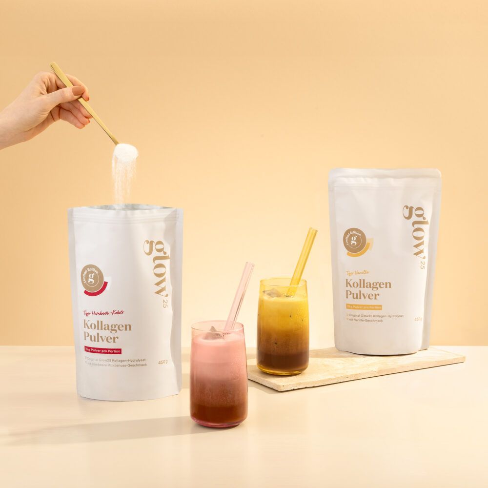 Glow25® Collagen Pulver - Vanille - Premium Kollagen Hydrolysat