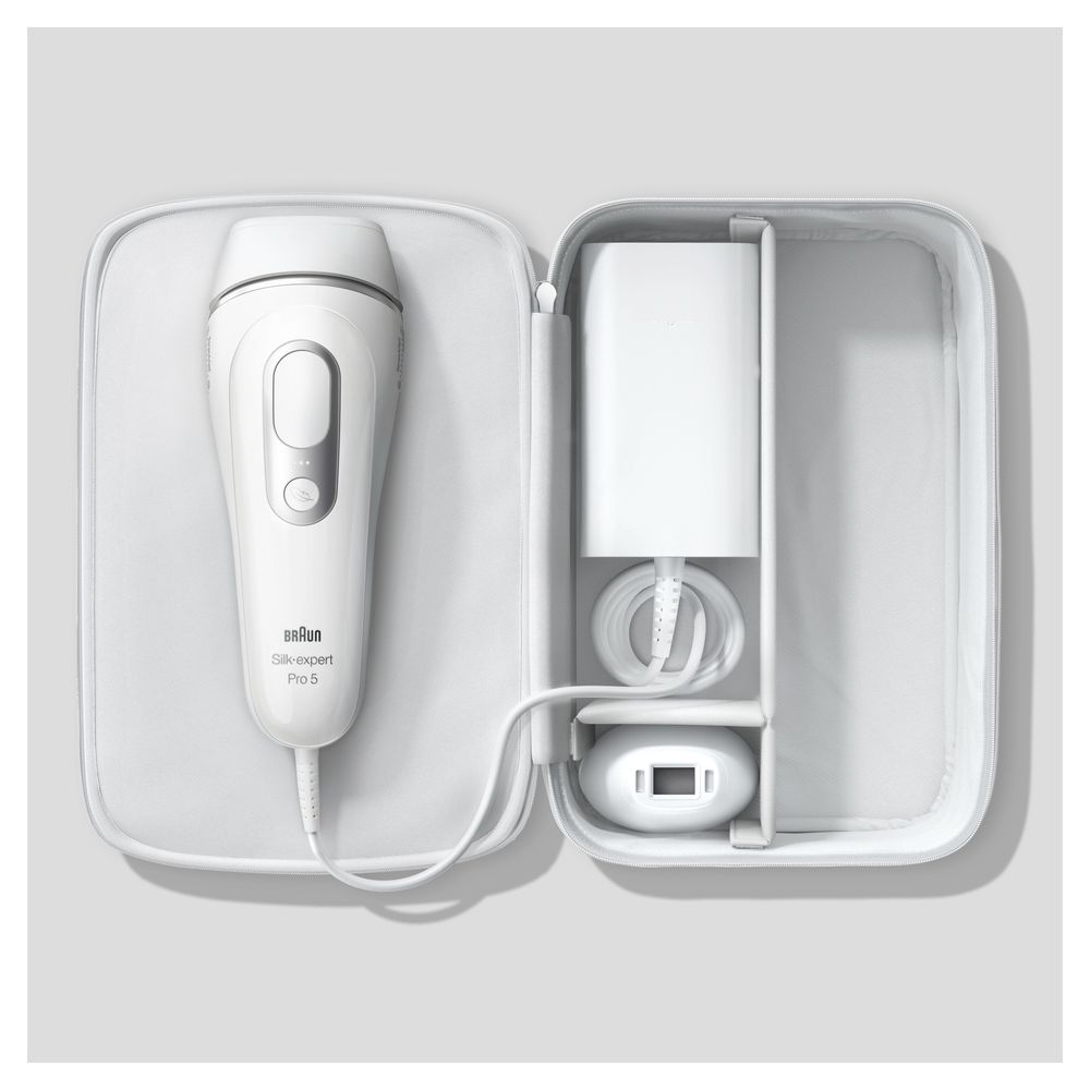 Braun - IPL System "Silk Expert Pro 5 - 100 Jahre Design Edition" in Weiß und Silber