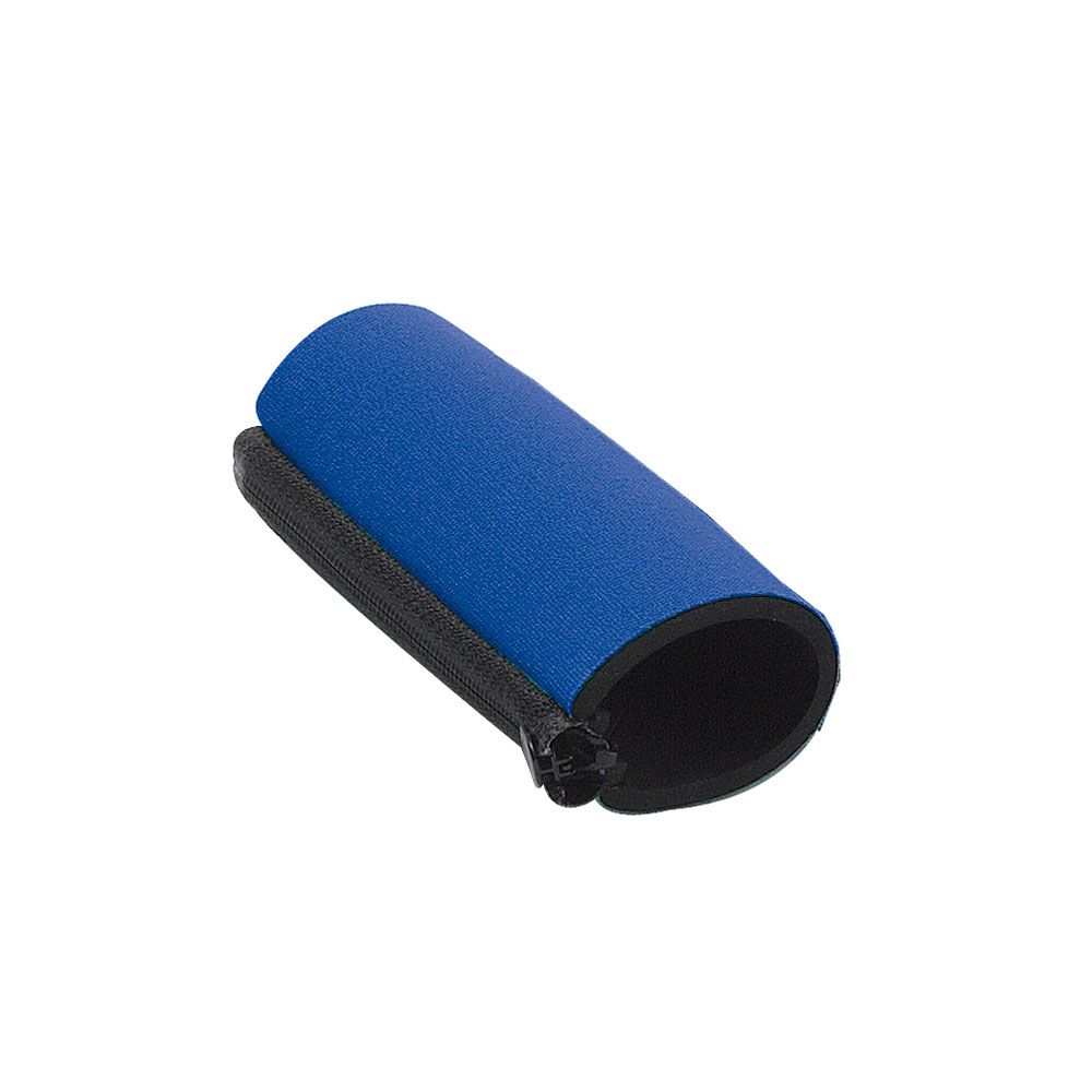 Ergonomisches Griffpolster aus Neopren in Blau mit Reißverschluss.