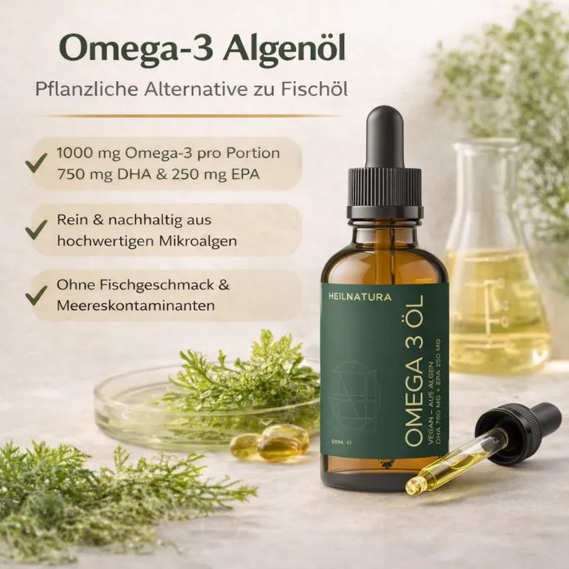 Heilnatura Omega 3 Algenöl DHA 750mg + EPA 250mg