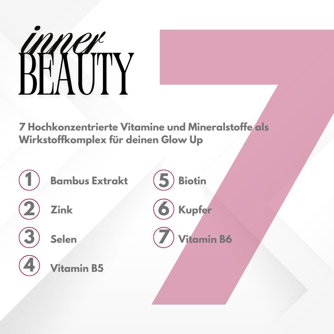 APOmia® inner BEAUTY | Haut-Haare-Nägel Komplex | Bambus-Extrakt (Silizium), Zink, Biotin & Selen