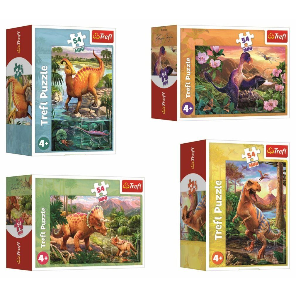 trefl Display Puzzle Amazing Dinosaurs 54 Teile (40 Stück)