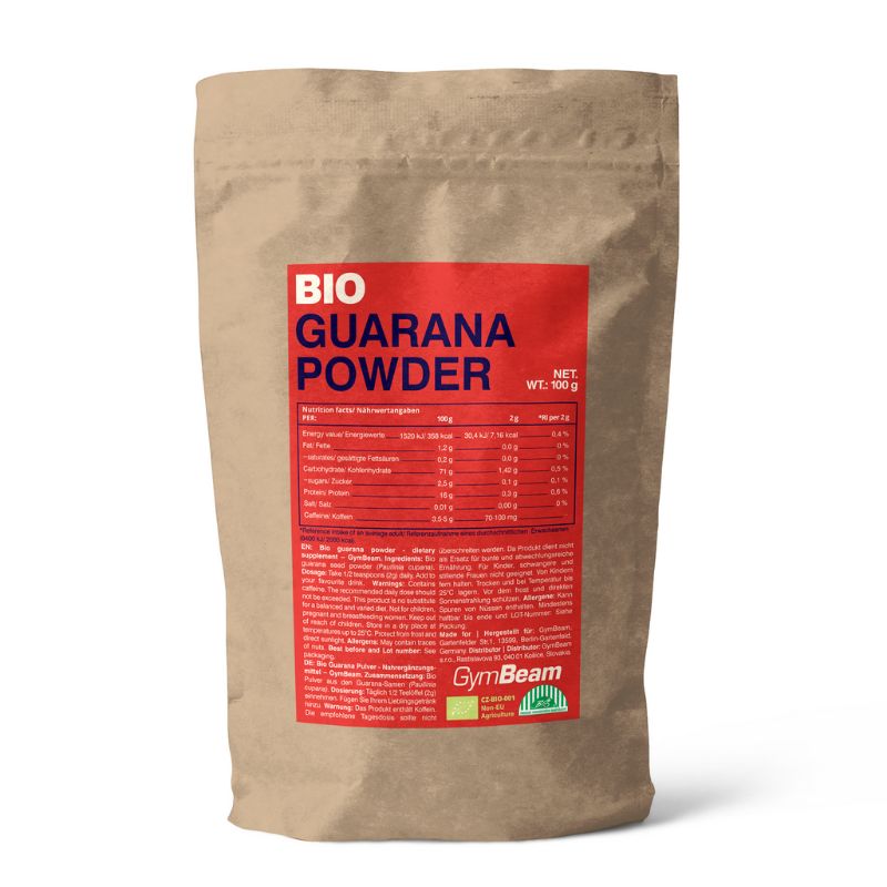 GymBeam BIO Guaranapulver Bio-Guarana Pulver 100 g