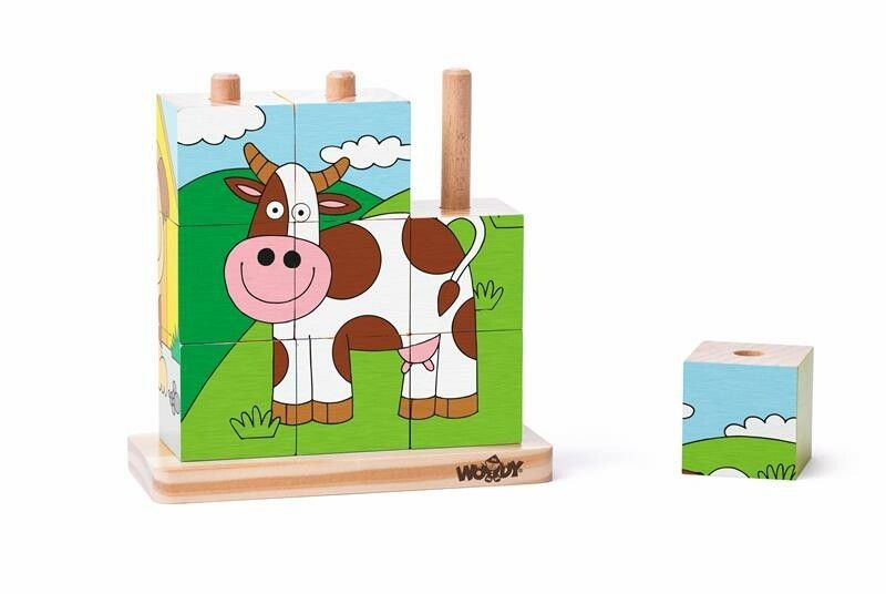 Woody Holz Tiere Puzzle 9 teilig